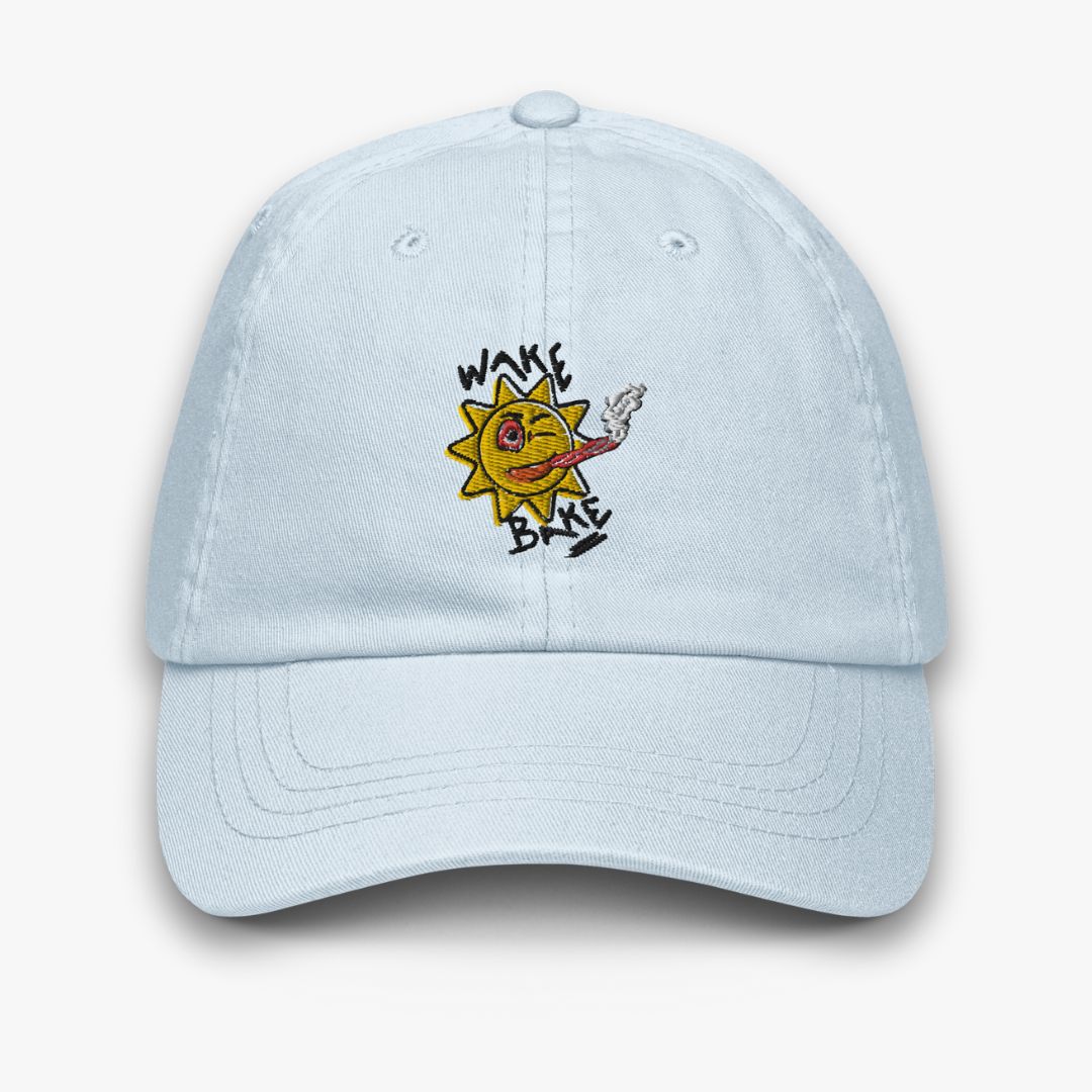 WAKE & BAKE DAD CAP (PASTEL POWDER BLUE)