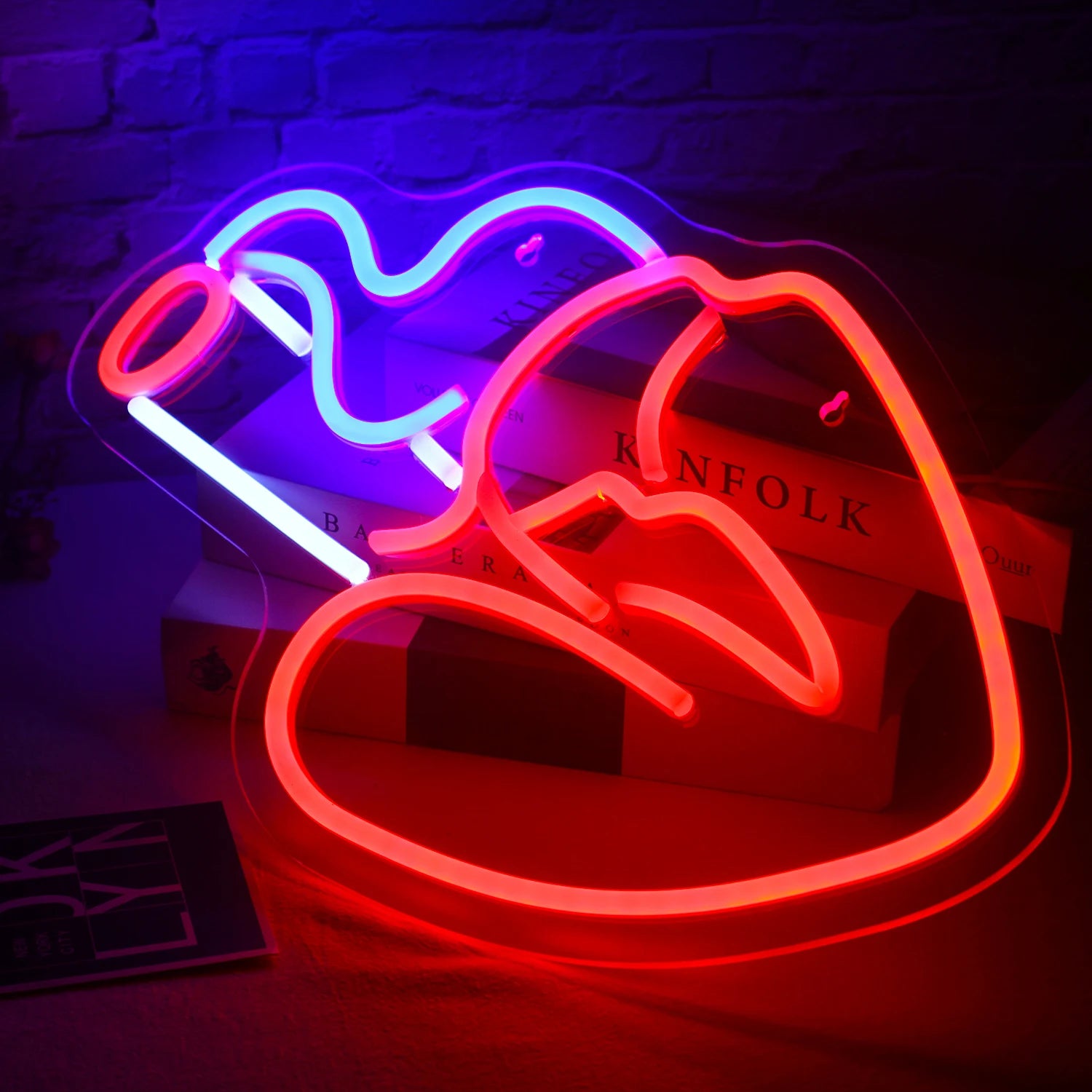 SEXY LIPS SMOKING LED LIGHT SIGN